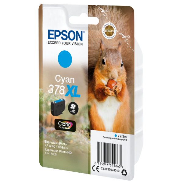 EPSON CART INK CIANO SCOIATTOLO 378XL [C13T37924010]