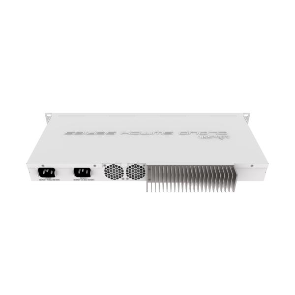 MikroTik, Cloud Router Switch 317, 1G, 16S+RM with 800MHz CPU, 1GB RAM, 1xGigabit LAN, 16xSFP+ cages, RouterOS L5 or SwitchOS (dual boot), passive cooling 1U rackmount enclosure, Dual redundant PSU [CRS317-1G-16S+RM]