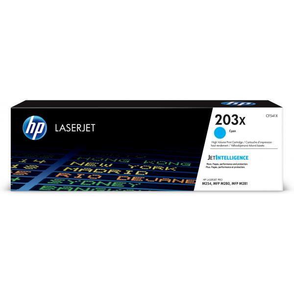 HP TONER CIANO 203X PER LJ PRO M254/ MFP M280/281 ALTA CAPACITA 2500 PAG [CF541X]