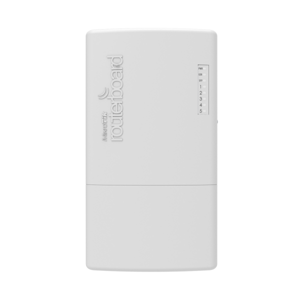 MikroTik, PowerBox Pro, RB960PGS, PB with 800MHz CPU, 128MB RAM, 5x Gigabit LAN (four with PoE out), SFP cage, RouterOS L4, outdoor case, PSU, PoE, mounting set [RB960PGS-PB]