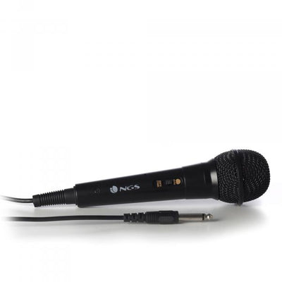 NGS SINGER FIRE: Microfono Dinamico, Microfono con Cavo da 3 Metri, Connessione Jack 6,3mm e Pulsant [SINGER FIRE]