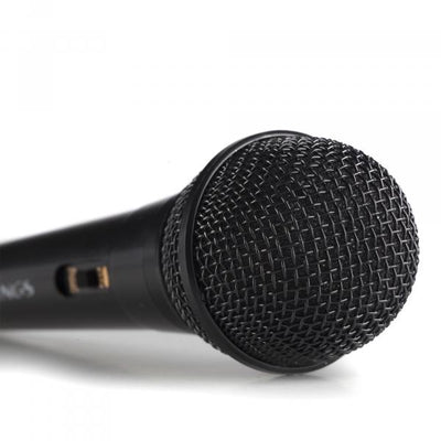 NGS SINGER FIRE: Microfono Dinamico, Microfono con Cavo da 3 Metri, Connessione Jack 6,3mm e Pulsant [SINGER FIRE]