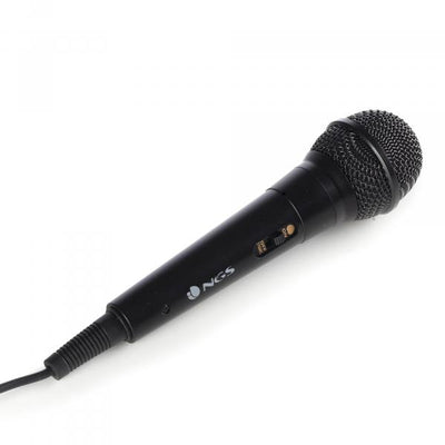 NGS SINGER FIRE: Microfono Dinamico, Microfono con Cavo da 3 Metri, Connessione Jack 6,3mm e Pulsant [SINGER FIRE]