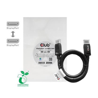 CLUB3D DISPLAYPORT 1.4 HBR3 CABLE MALE / MALE 1M/3.28FT. [CAC-2067]
