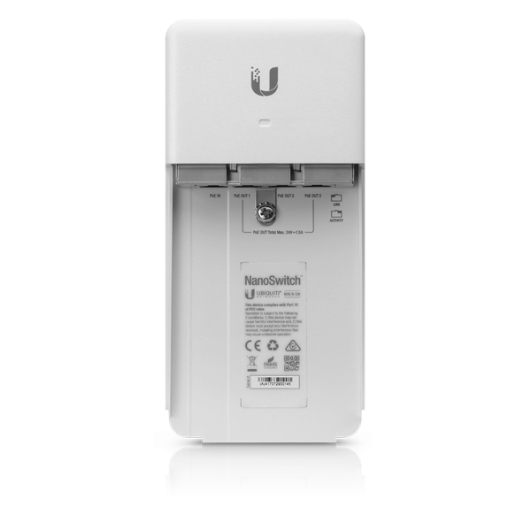 Ubiquiti-N-SW-NanoSwitch Outdoor 4-Port PoE Passthrough Switch [N-SW]