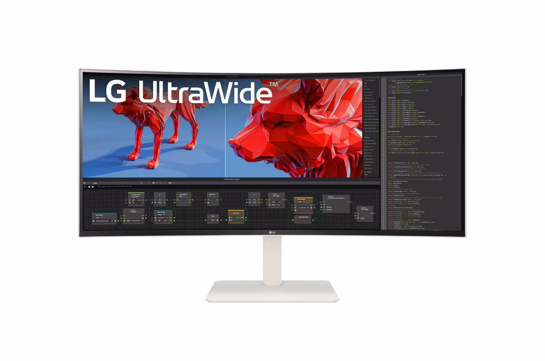 LG MONITOR CURVO 37,5 LED IPS 144Hz 21:9 3840 x 1600 1ms 450 CDM, REG ALTEZZA, USB-C DOCK, DP/HDMI, [38BR85QC-W]