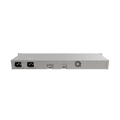 MikroTik, RB1100AHx4, RouterBOARD 1100x4 with Annapurna Alpine AL21400 Cortex A15 CPU (4, cores, 1.4GHz per core), 1GB RAM, 13xGbit LAN, RouterOS L6, 1U rackmount case, Dual PSU [RB1100x4]