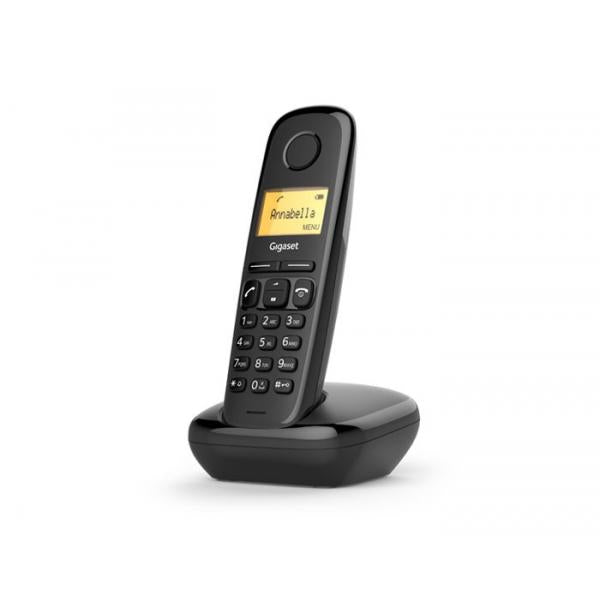 Gigaset A 170 BLACK - Telefono Dect con base analogica [S30852-H2802-K101]