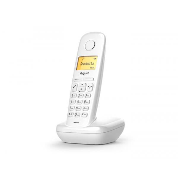 Gigaset A 170 WHITE - Telefono DECT con base analogica [S30852-H2802-K102]