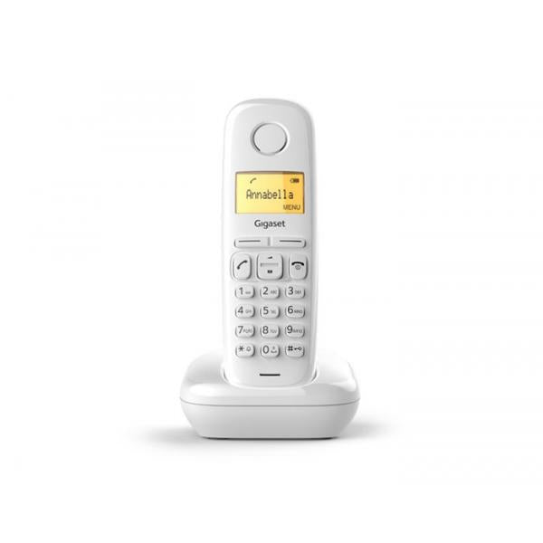 Gigaset A 170 WHITE - Telefono DECT con base analogica [S30852-H2802-K102]