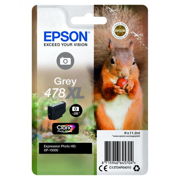 EPSON CART INK GRIGIO PHOTO HD 478XL SCOIATTO [C13T04F64010]
