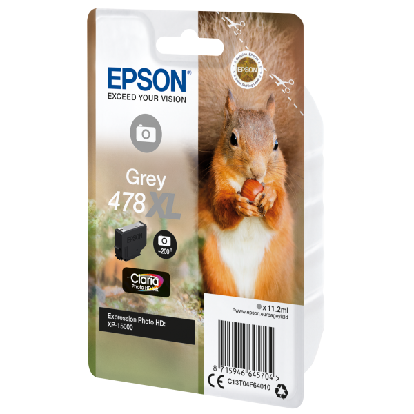 EPSON CART INK GRIGIO PHOTO HD 478XL SCOIATTO [C13T04F64010]