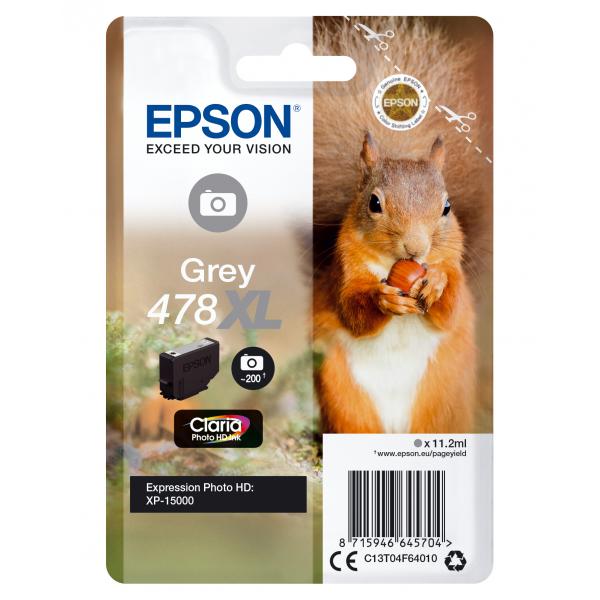 EPSON CART INK GRIGIO PHOTO HD 478XL SCOIATTO [C13T04F64010]