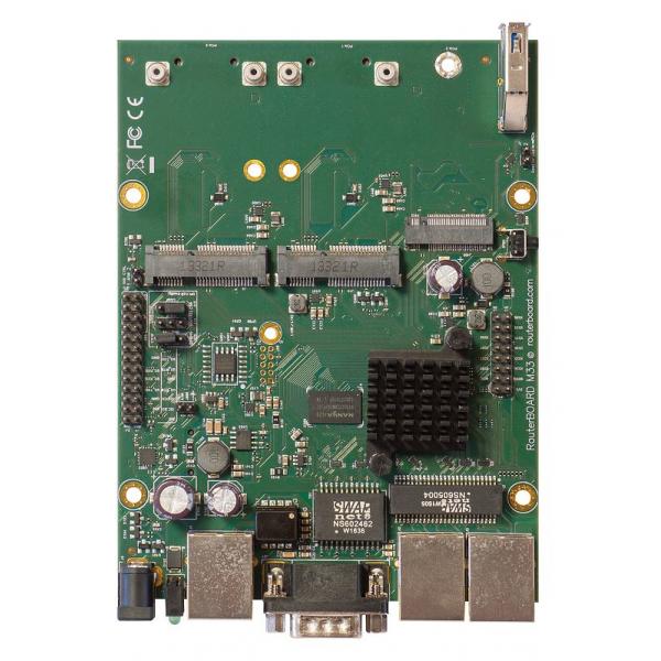 MikroTik, RBM33G, OEM board with two miniPCI, e slots for 3G/LTE [RBM33G]