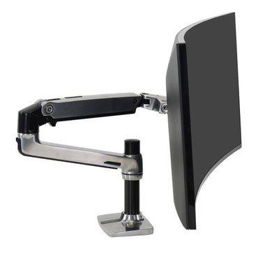 Ergotron LX Desk Monitor Arm - Single Monitor Mount - Max. 34 inch screen - Polished Aluminum [45-241-026]