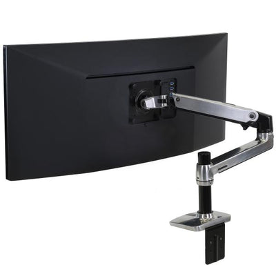 Ergotron LX Desk Monitor Arm - Single Monitor Mount - Max. 34 inch screen - Polished Aluminum [45-241-026]