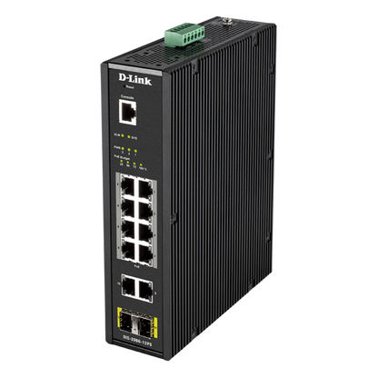 D-LINK SWITCH INDUSTRIALE 12 PORTE GIGABIT, RJ45 CONSOLE PORT [DIS-200G-12PS]