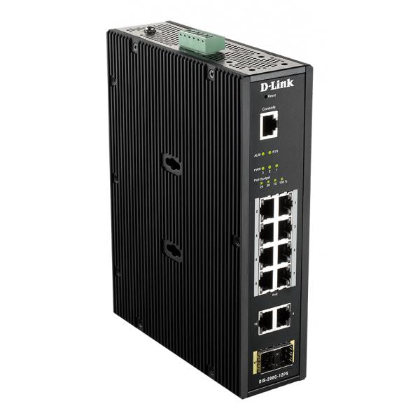 D-LINK SWITCH INDUSTRIALE 12 PORTE GIGABIT, RJ45 CONSOLE PORT [DIS-200G-12PS]