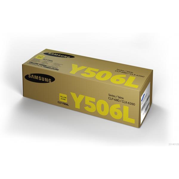 Hp Samsung CLT-Y506L High Yield Yellow Toner Cartridge [SU515A]