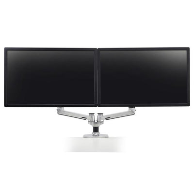 Ergotron LX Dual Side-by-Side arm - Two Monitor Mount - Max. 27 inch screen - Polished Aluminum [45-245-026]