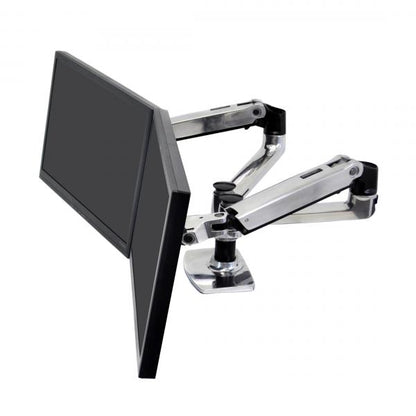 Ergotron LX Dual Side-by-Side Arm 27Inch Silver [45-245-026]