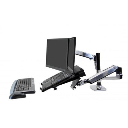 Ergotron LX DUAL LCD VERTICAL STACKING ARM POLISHED ALUMINIUM MAX 24IN [45-248-026]