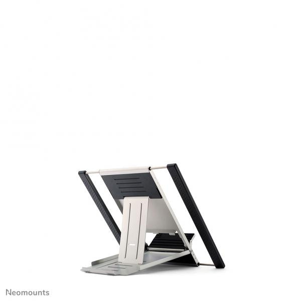 Neomounts Laptop Stand - 10-22inch - Max 5 kg - 6 Height Positions - Foldable - Compact - Universal - Silver [NSLS100]