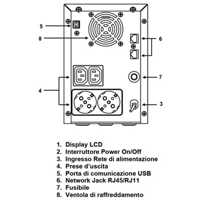 Elsist NemoLCD 400 gruppo di continuità (UPS) A linea interattiva 4 kVA 1800 W 4 presa(e) AC [EL-NEMOLCD400]