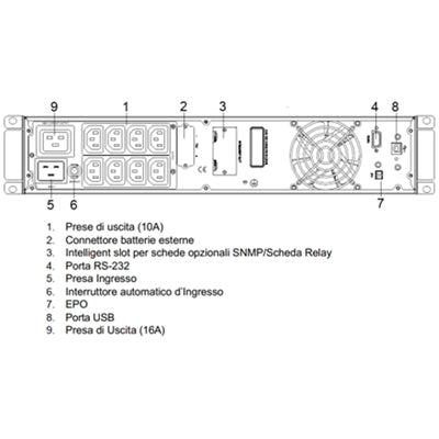 Elsist Reverso gruppo di continuità (UPS) Doppia conversione (online) 3 kVA 3000 W 9 presa(e) AC [EL-REVERSO3000VS]
