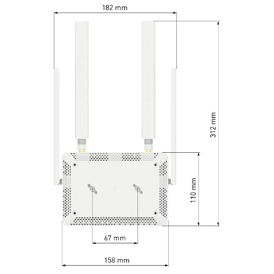 Keenetic Runner 4G Modem Router 4G Wi-Fi Mesh N300 con smart switch a 4 porte [KN-2211-01-EU]