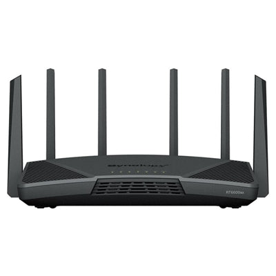 Synology RT6600ax Router WiFi6 1xWAN 3xGbE 1x2.5Gb router wireless Banda tripla (2.4 GHz/5 GHz/5 GHz) Nero [RT6600ax]
