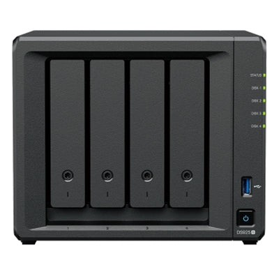 NAS SYNOLOGY DS925+ X 4HD/SSD 3.5"/2.5"SATA-NO HD-AMD RYZEN V1500B--DDR4 4GB-2P GIGA-2P USB-1P compatibilit solo con i dischi synology [DS925+]