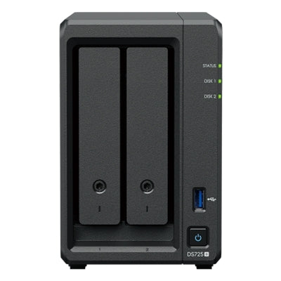NAS SYNOLOGY DS725+ x 2HD 3.5"/2.5"SATA2/3-NO HD- AMD Ryzen R1600-DDR4 4Gb-2P 1P LAN 2.5Gbit/S-1P 1Gbit/s [DS725+]