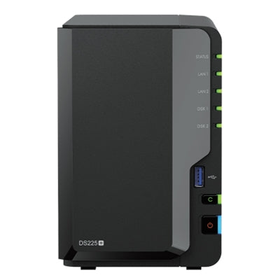 NAS SYNOLOGY DS225+ X 2HD 3.5"/2.5" SATA2/3 - NO HD - Celeron j4125 -2Gb DDR4-1P LAN RJ45 1GbE 1P LAN RJ45 2.5GbE-2P [DS225+]