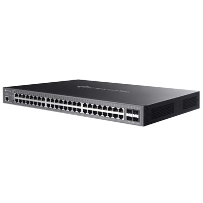 TP-Link Omada SG3452XMPP switch di rete Gestito L2+ Gigabit Ethernet (10/100/1000) Supporto Power over Ethernet (PoE) 1U Nero [SG3452XMPP]