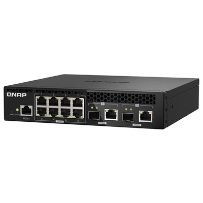 QNAP QSW-M2108R-2C switch di rete Gestito L2 2.5G Ethernet (100/1000/2500) Supporto Power over Ethernet (PoE) Nero [QSW-M2108R-2C]