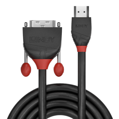 LINDY CAVO HDMI A DVI-D BLACK LINE, 1M [36271]