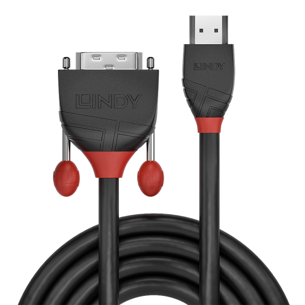LINDY CAVO HDMI A DVI-D BLACK LINE, 1M [36271]