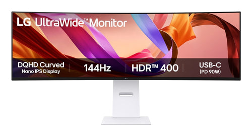 LG MONITOR CURVO 49 LED NANO IPS 32:9 DUAL QHD 5MS 400 CDM, DP/HDMI, MULTIMEDIALE, BIANCO [49U950A-W]