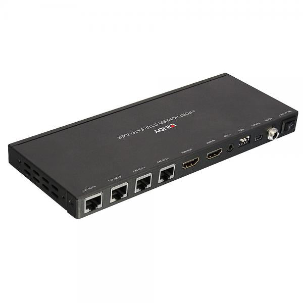 LINDY No. 38155 - Extender Splitter HDMI 4K30 & IR Cat.6 70m, 4 Porte [LIN-38155]