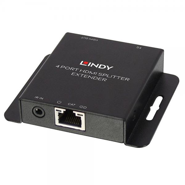 LINDY No. 38155 - Extender Splitter HDMI 4K30 & IR Cat.6 70m, 4 Porte [LIN-38155]