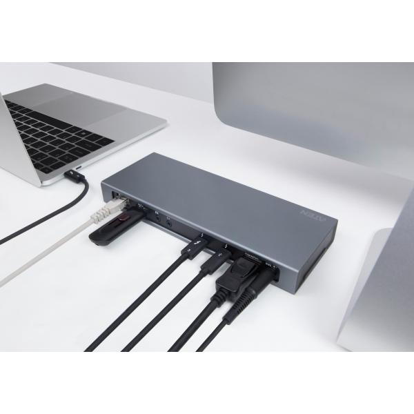 Aten Thunderbolt 3 Multiport Dock with Porwer Chargin - PROMO FINO AD ESAURIMENTO SCORTE [UH7230-AT-G]
