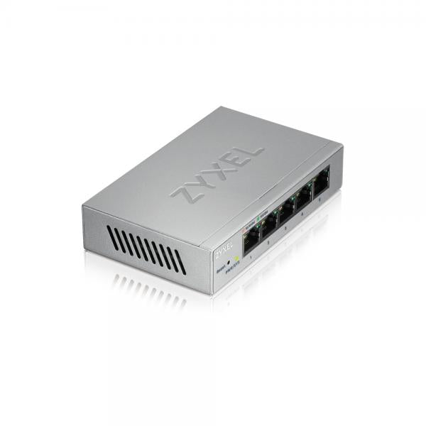 ZYXEL SWITCH UNMANAGED PLUS 5 PORTE GIGABIT, EASY MANAGEMENT PER VLAN, QoS, DESIGN SENZA VENTOLE, DESKTOP [GS1200-5-EU0101F]