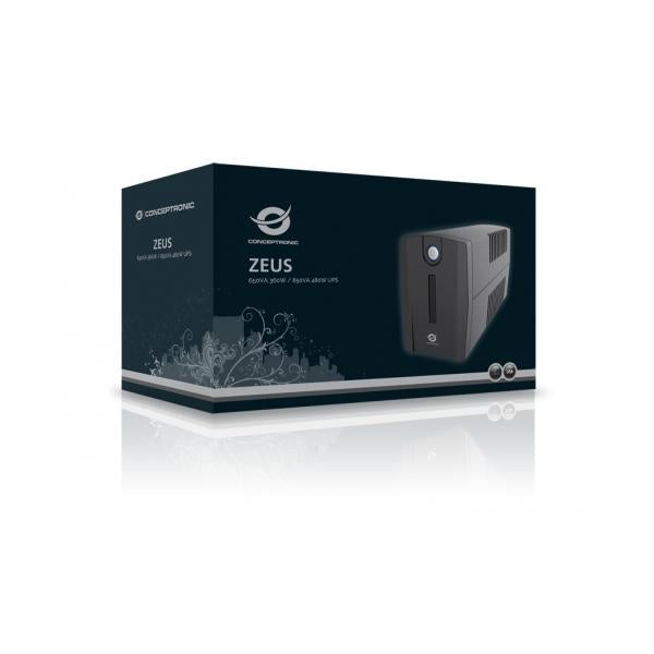 Conceptronic 850VA 480W UPS - IEC x 4 - HID USB - RJ45 In/Out - AVR [ZEUS02E]