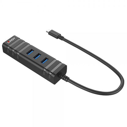 LINDY ADATTATORE USB 3.1 HUB E GIGABIT ETHERNET RJ-45 3P USB TIPO A CON USB 3.1 TIPO C [43249]