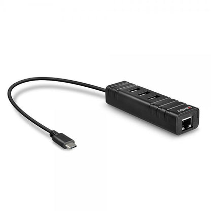 LINDY ADATTATORE USB 3.1 HUB E GIGABIT ETHERNET RJ-45 3P USB TIPO A CON USB 3.1 TIPO C [43249]
