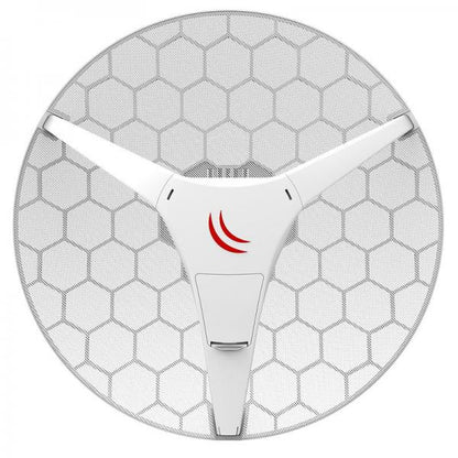 MikroTik, Wireless Wire Dish, Pair of preconfigured LHGG, 60ad devices for 60Ghz link (60GHz antenna, 802.11ad wireless, four core 716MHz CPU, 256MB RAM, 1x Gigabit LAN, RouterOS L3, POE, PSU) for 1G [RBLHGG-60adkit]