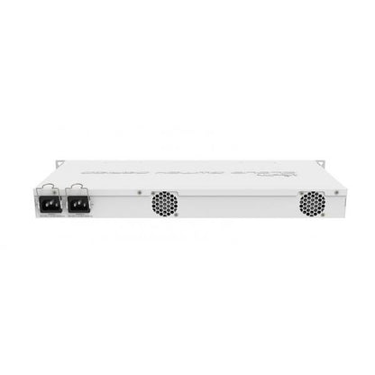 MikroTik, CRS328, 4C, 20S, 4S+RM with 800 MHz CPU, 512MB RAM, 24x SFP cages, 4xSFP+ cages, 4x Combo ports (1xGbit LAN or SFP), RouterOS L5 or SwitchOS (dual boot), 1U rackmount case, Dual PSU [CRS328-4C-20S-4S+RM]