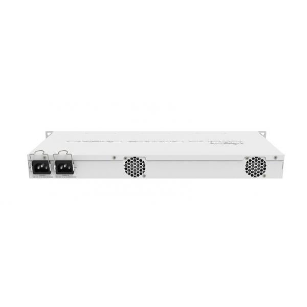 MikroTik, CRS328, 4C, 20S, 4S+RM with 800 MHz CPU, 512MB RAM, 24x SFP cages, 4xSFP+ cages, 4x Combo ports (1xGbit LAN or SFP), RouterOS L5 or SwitchOS (dual boot), 1U rackmount case, Dual PSU [CRS328-4C-20S-4S+RM]