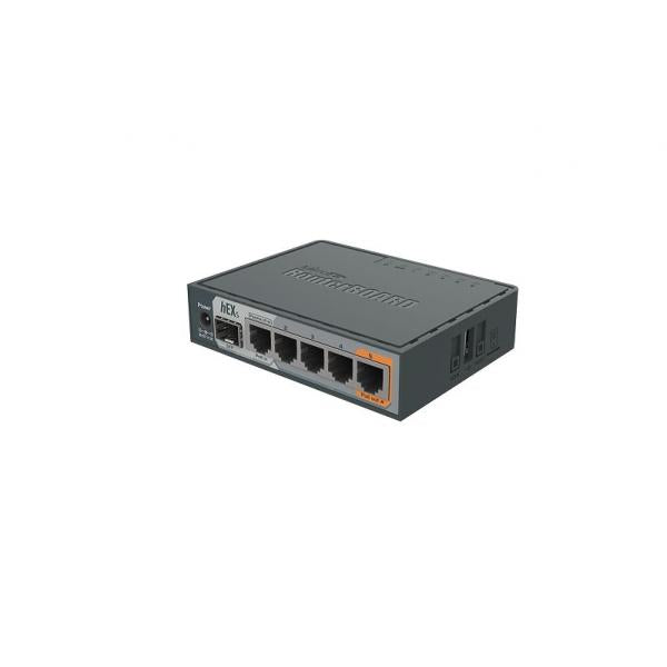 MikroTik, hEX S, hEX S with Dual Core 880MHz MHz CPU, 256MB RAM, 5 Gigabit LAN ports, SFP, USB [RB760iGS]